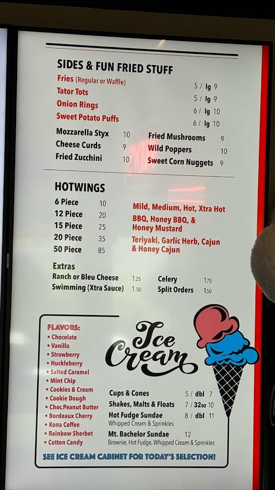 Hardy's Hotwings, Burgers & Ice Cream Menu image 2